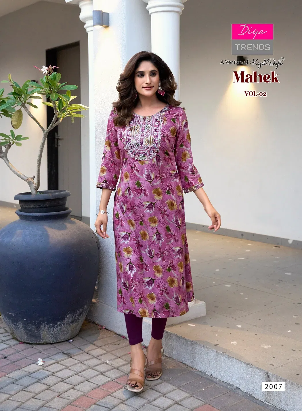 Mahek Vol 2 By Diya Trends Rayon Printed Kurti Wholesale Market In Surat
